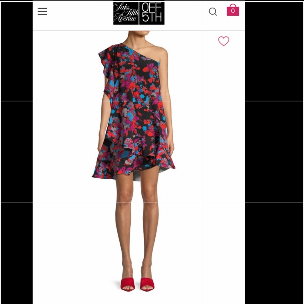 GIVENCHY floral print one-shoulder dress